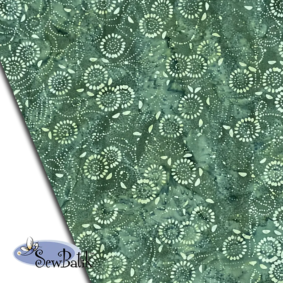 57" Batik Canvas (5oz) - Medora Flora - Ivy