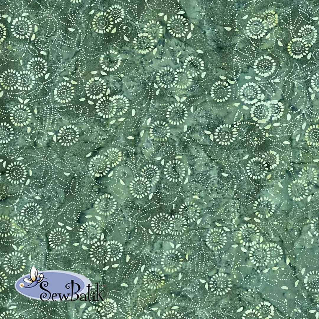 57" Batik Canvas (5oz) - Medora Flora - Ivy