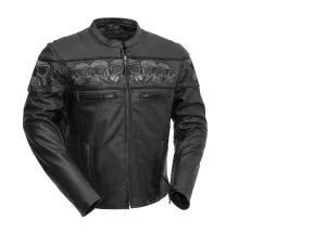 FIM243CSLZ | Savage Skulls - Men's Motorcycle Leather Jacket