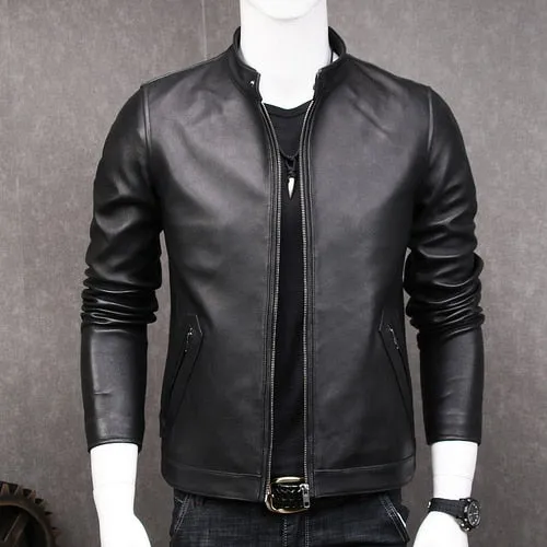 Genuine Leather Jacket Men