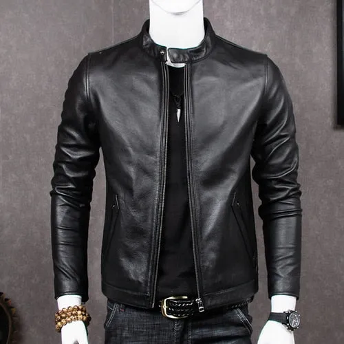 Genuine Leather Jacket Men