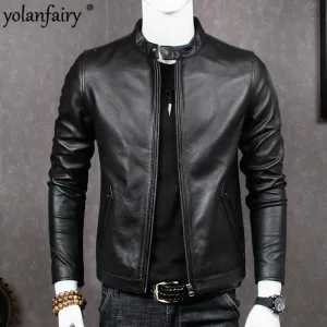 Genuine Leather Jacket Men