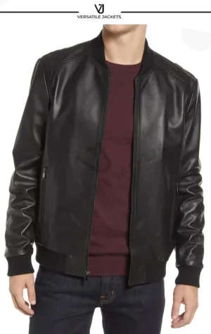 Leather Bomber Jacket