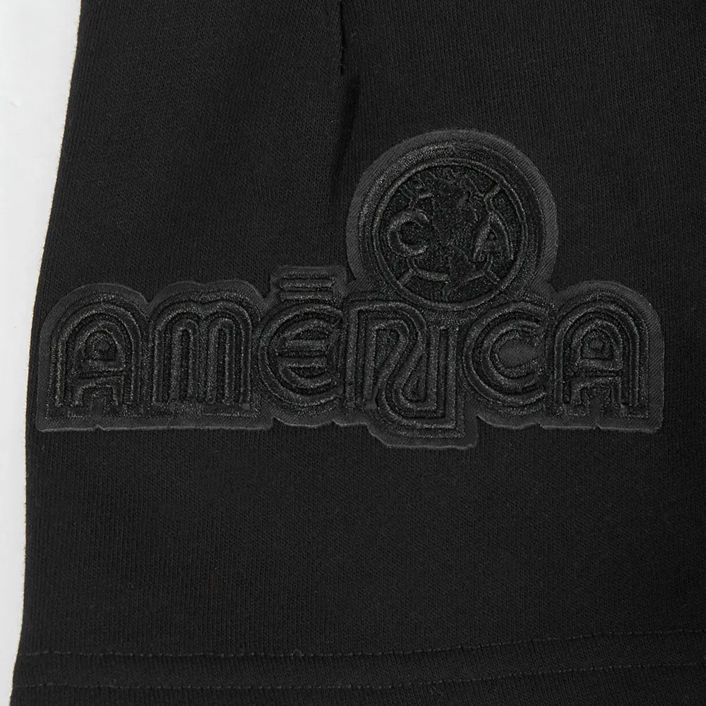 LIGA MX CLUB AMERICA NEUTRAL MEN'S FLEECE SHORT (BLACK)