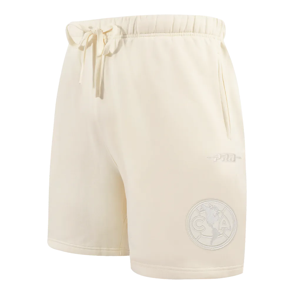 LIGA MX CLUB AMERICA NEUTRAL MEN'S FLEECE SHORT (EGGSHELL)