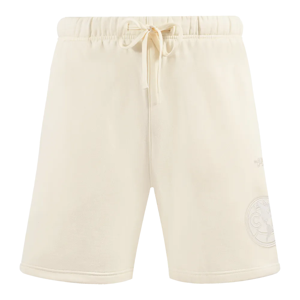 LIGA MX CLUB AMERICA NEUTRAL MEN'S FLEECE SHORT (EGGSHELL)