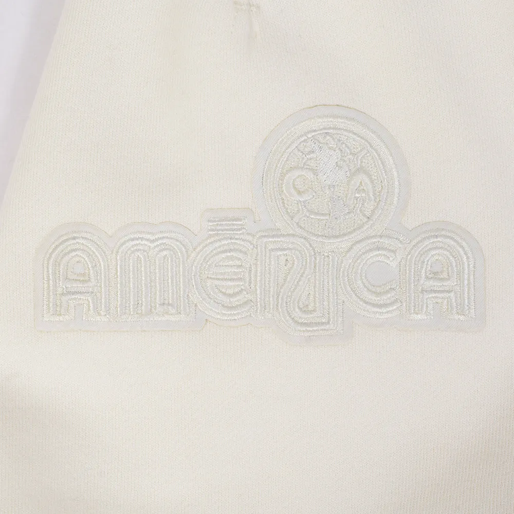LIGA MX CLUB AMERICA NEUTRAL MEN'S FLEECE SHORT (EGGSHELL)