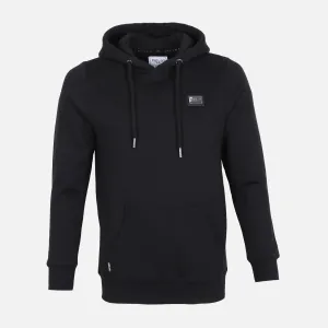 MEN SOLID FLEECE HOODED PULLOVER