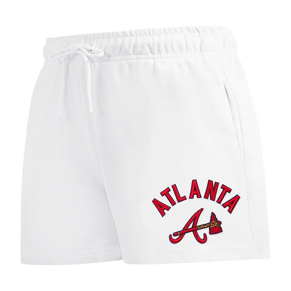MLB ATLANTA BRAVES CLASSIC WOMEN'S FLC SHORT (WHITE)