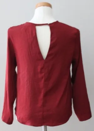 Warm Autumn Merlot Open-Back Top